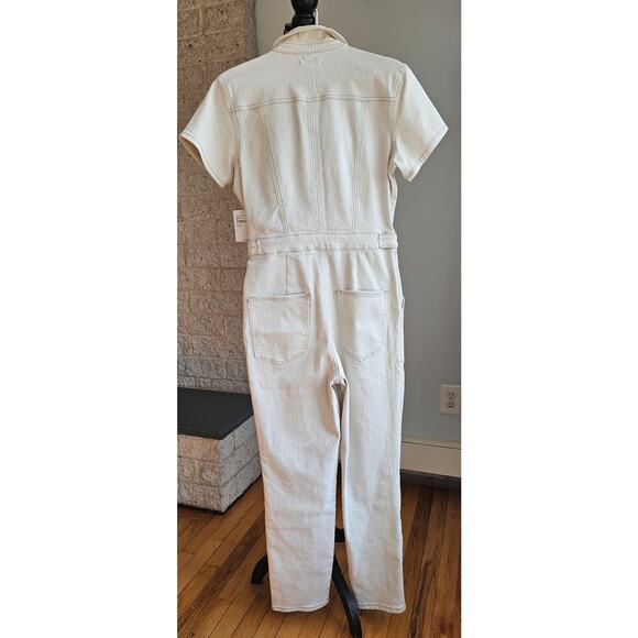 Good American Jumpsuit Fit for Success Palazzo Jumpsuit in Bone, Womens Sz 3 NEW - Picture 5 of 12